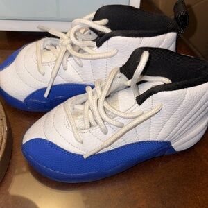 Jordan Kids White and Blue Sneakers